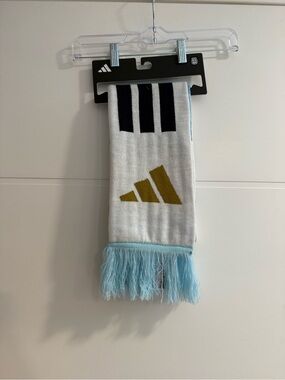 adidas Argentina Soccer Scarf Light Blue White Black Gold One Size